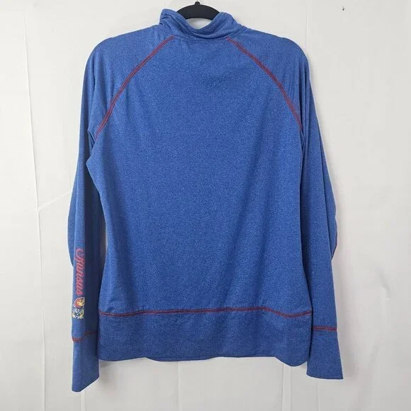 Kansas Jayhawks Pullover Womens L Blue 1/4 Zip Performance NCAA Knights Apparel - Picture 2 of 10